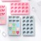 3 Pieces Candy and Chocolate Silicone Molds Set Non-stick Including Heart, Round, Square Baking Mold for Hard Candy, Gummy, Hot Caramel, Ice, Cake, Jello, Ganache (Blue)